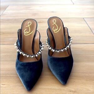 Sam Edelman Hyland heeled mule, sapphire